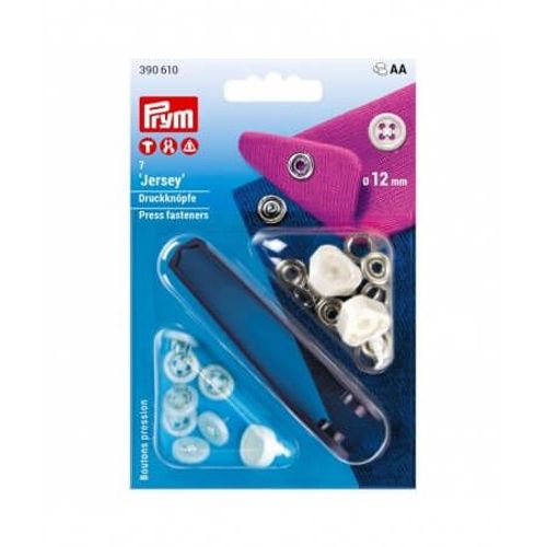 Boutons Pression Jersey Optique Couture 12mm - Prym Gris