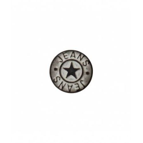 Bouton Jeans Métal Pied Étoile 18mm - Prym Argent Antique Gris