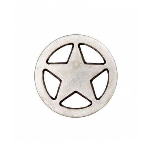 Bouton Étoile Métal À Queue 18mm - Prym Argent Antique Gris