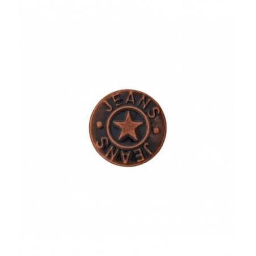 Bouton Jeans Métal Pied Étoile 18mm - Prym Cuivre Antique Marron