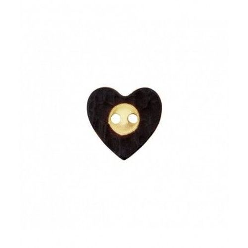 Boutons Coeur Simili Corne 20 Mm X 2 - Prym Marron