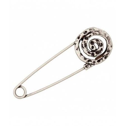 Epingle À Kilt Spirale Stylée Cuivre Noir 75 Mm X 1 - Union Knopf Gris