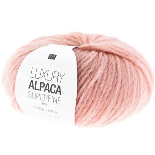 Fil De Laine À Tricoter Luxury Alpaca Superfine Aran - Rico Design 12 Rose