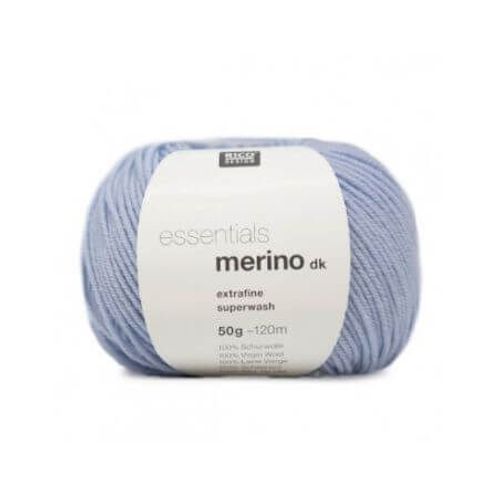 Fil De Laine À Tricoter Essentials Merino Dk - Rico Design 34 Bleu