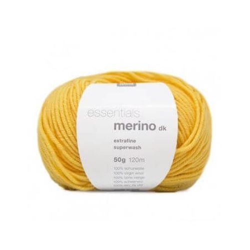 Fil De Laine À Tricoter Essentials Merino Dk - Rico Design 65 Jaune