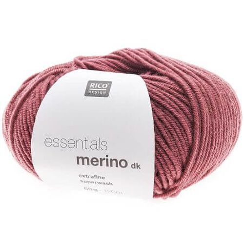 Fil De Laine À Tricoter Essentials Merino Dk - Rico Design 80 Rouge