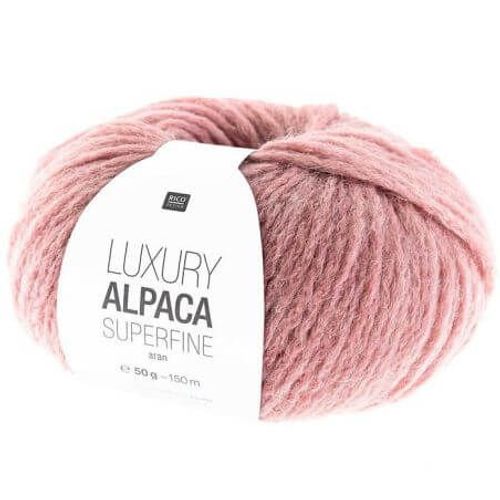 Fil De Laine À Tricoter Luxury Alpaca Superfine Aran - Rico Design 13 Rose