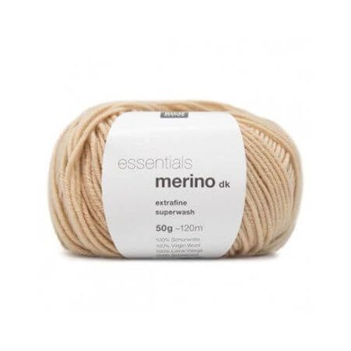 Fil De Laine À Tricoter Essentials Merino Dk - Rico Design 77 Ecru