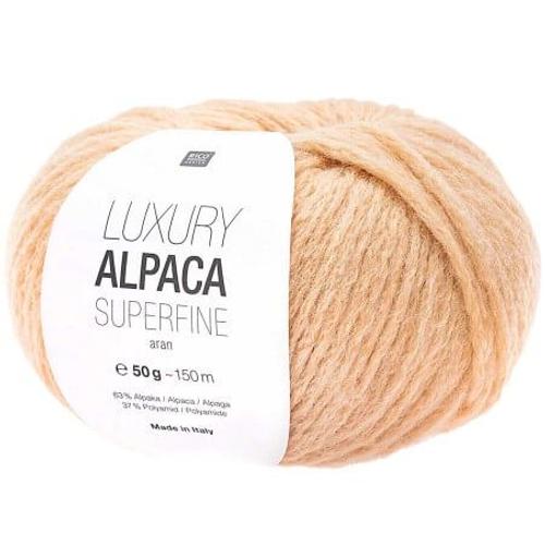 Fil De Laine À Tricoter Luxury Alpaca Superfine Aran - Rico Design 20 Orange