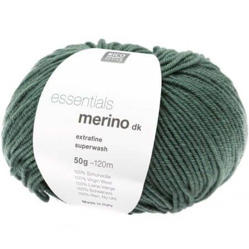 Fil De Laine À Tricoter Essentials Merino Dk - Rico Design 87 Vert