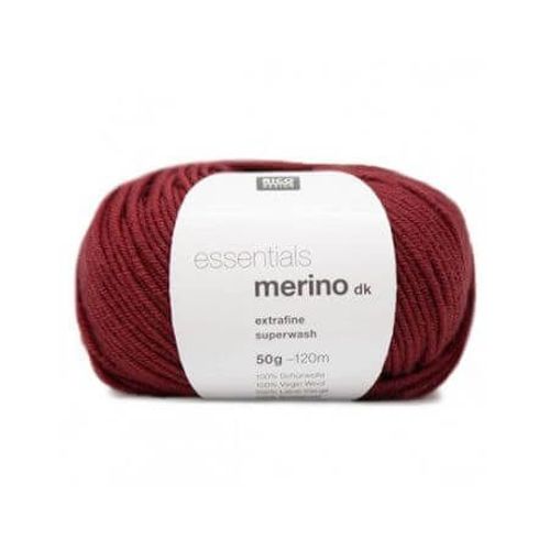 Fil De Laine À Tricoter Essentials Merino Dk - Rico Design 79 Rouge