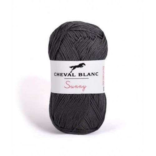 Pelote De Coton À Tricoter Sunny Uni - Cheval Blanc - Ppsc 30 Gris