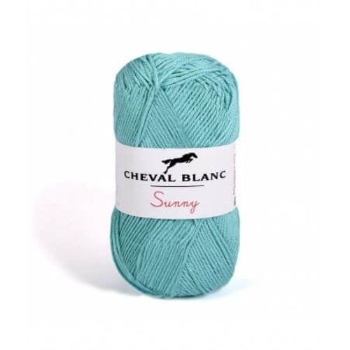 Pelote De Coton À Tricoter Sunny Uni - Cheval Blanc - Ppsc 272 Bleu