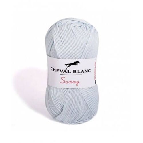 Pelote De Coton Tricoter Sunny Uni Cheval Blanc Ppsc 291 Bleu
