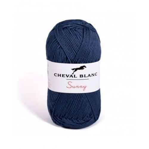 Pelote De Coton À Tricoter Sunny Uni - Cheval Blanc - Ppsc 307 Bleu