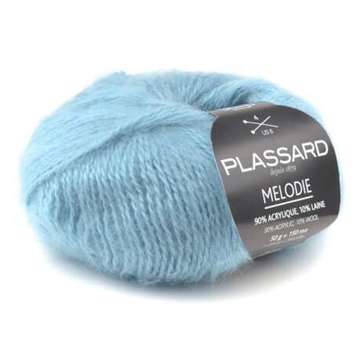 Pelote De Laine ? Tricoter Melodie - Plassard 90 Bleu