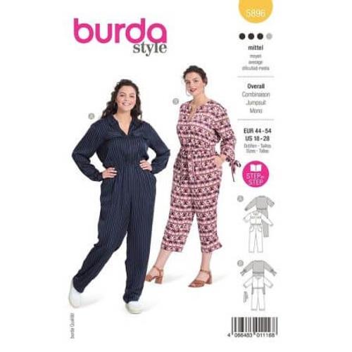 Patron Burda 5896 - Combinaison Du 44 Au 54 (Fr)