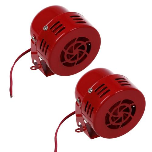 2x 12v Un Raid Aerien Automobile Corne De Siren Voiture Camion Vtg Moteur Secours Allume Feu Usa