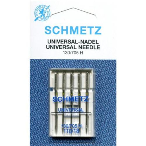 Aiguilles Universelles Pour Machine À Coudre - 130/705h Dimension 110/18 - 5 Pces - Schmetz Gris