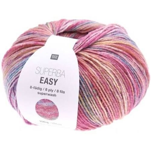 Laine À Chaussette Superba Easy 8 Fils - 150gr - Rico Design Rose (004 - Summer)