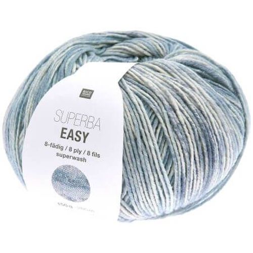 Laine À Chaussette Superba Easy 8 Fils - 150gr - Rico Design Bleu (008 - Winter)