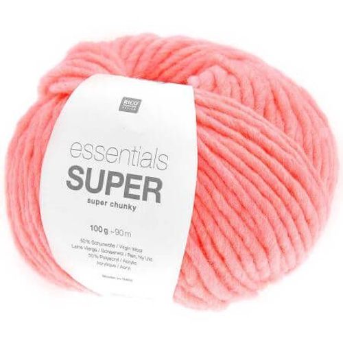 Découvrez La Chaleur Et La Facilité Avec La Pelote De Laine Essentials Super Super Chunky - 100 Gr - Rico Design 045 Neon Rose