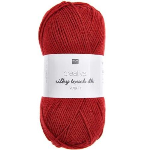 Fil À Tricoter Creative Silky Touch Dk Vegan - 100gr - Rico Design 024 Rose Framboise