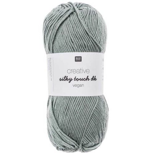 Fil À Tricoter Creative Silky Touch Dk Vegan - 100gr - Rico Design 007 Bleu Patine