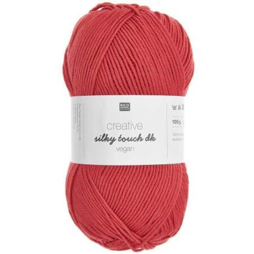Fil À Tricoter Creative Silky Touch Dk Vegan - 100gr - Rico Design 028 Rose Azalée