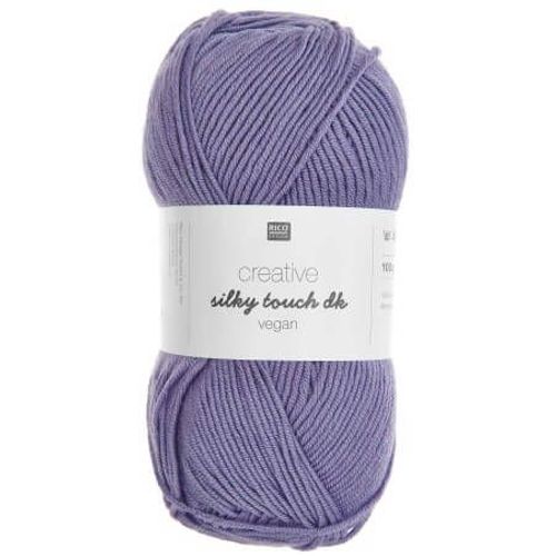 Fil À Tricoter Creative Silky Touch Dk Vegan - 100gr - Rico Design 029 Violet Lilas