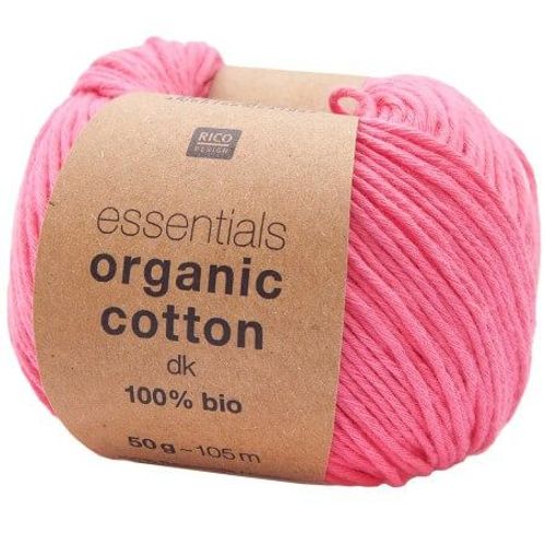Coton À Tricoter Essentials Organic Cotton Dk - Rico Design 022 Pink Rose