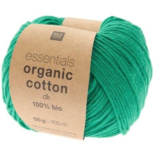 Coton À Tricoter Essentials Organic Cotton Dk - Rico Design 024 Vert