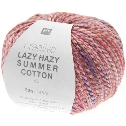 Pelote De Coton À Tricoter Creative Lazy Hazy Summer Cotton - Rico Design 022 Baie Rouge