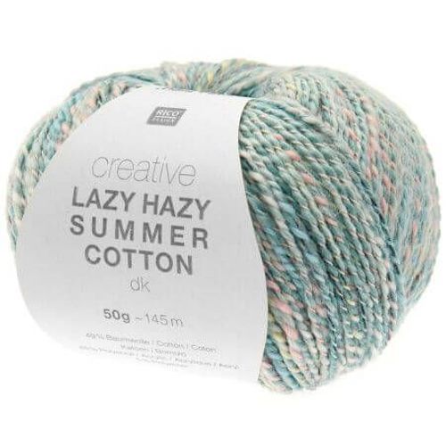 Pelote De Coton À Tricoter Creative Lazy Hazy Summer Cotton - Rico Design 023 Menthe Vert