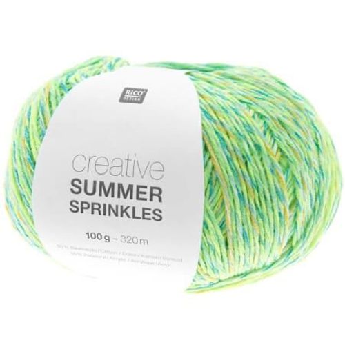 Pelote De Coton Creative Summer Sprinkles - 100gr - Rico Design 009 Vert Neon Green