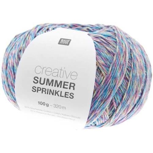 Pelote De Coton Creative Summer Sprinkles - 100gr - Rico Design 003 Bleu Sky