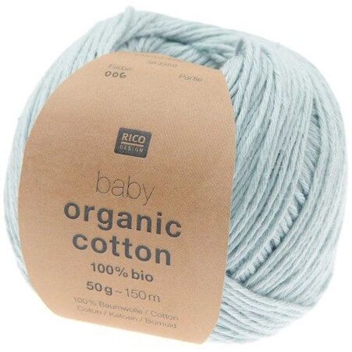 Pelote De Coton Baby Organic Cotton - 100% Bio - Rico Design 06 Bleu Clair