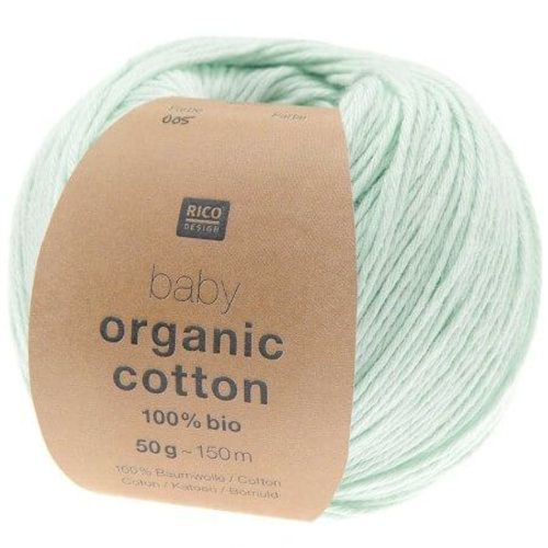 Pelote De Coton Baby Organic Cotton - 100% Bio - Rico Design 05 Menthe Vert