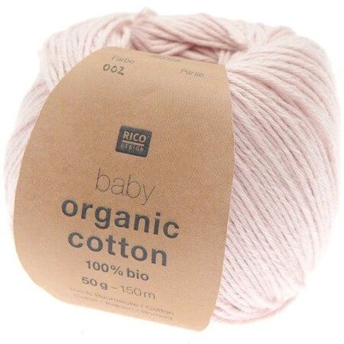 Pelote De Coton Baby Organic Cotton - 100% Bio - Rico Design 02 Rose