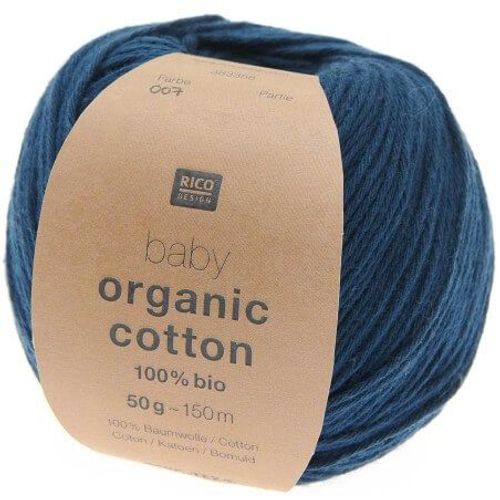 Pelote De Coton Baby Organic Cotton - 100% Bio - Rico Design 07 Bleu Marine