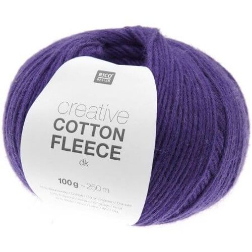Pelote De Coton Creative Cotton Fleece Dk - 100 Gr - Rico Design 005 Violette