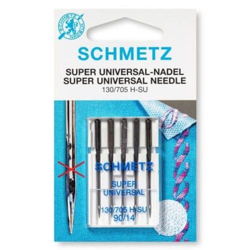 Aiguilles Super Universelle Pour Machine À Coudre - 130/705h-Su Dimension 100/16 - 5 Pces - Schmetz Bleu