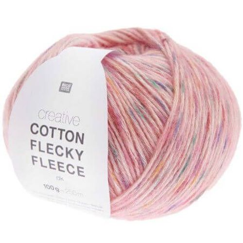 Pelote De Coton Creative Cotton Flecky Fleece Dk - Rico Design Rose (009 - Candy)