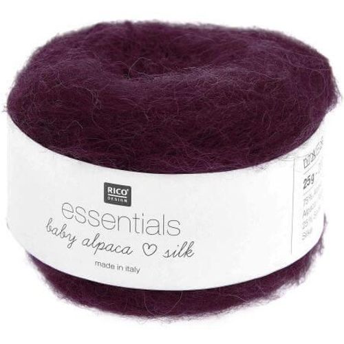 Fil Exceptionnel À Tricoter Essentials Baby Alpaca Loves Silk - 25gr - Rico Design 010 Violet Lilas