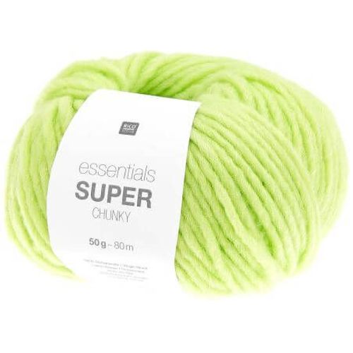 Laine À Tricoter Essentials Super Chunky 50 Gr - Rico Design 020 Vert Fluo