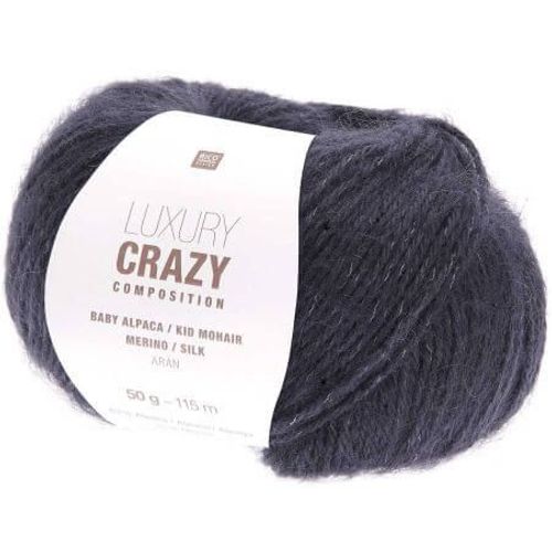 Fil Exceptionnel À Tricoter Luxury Crazy Composition Aran - Rico Design 013 Bleu Marine
