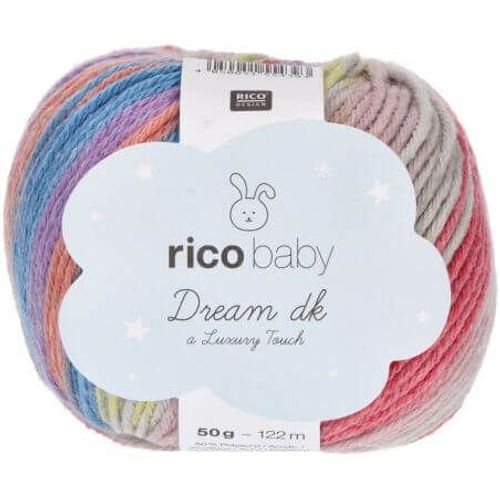 Fil À Tricoter Rico Rico Baby Dream Lux Touch - Rico Design 07 Rouge/Lilas