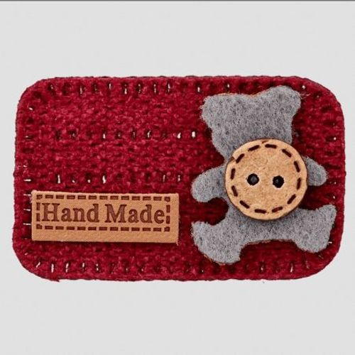 Accessoire Rectangle Teddy, Handmade 45mm - Prym 50 Rouge Foncé