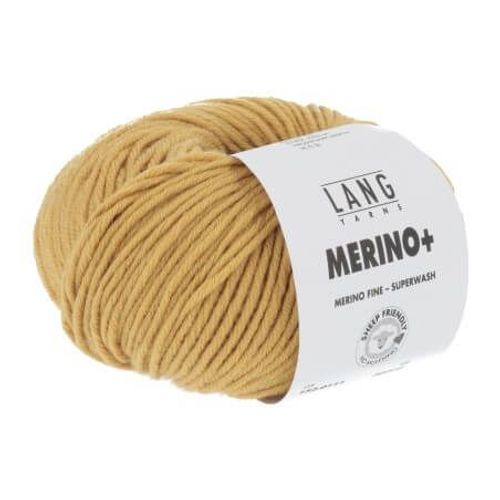 Pelote De Laine À Tricoter Merino + (Plus) - Lang Yarns Moutarde (111)