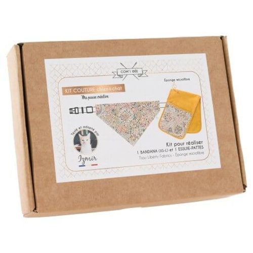 Kit Bandana + Essuie-Pattes Pour Chien Et Chat Izmir - Niveau Débutant Jaune